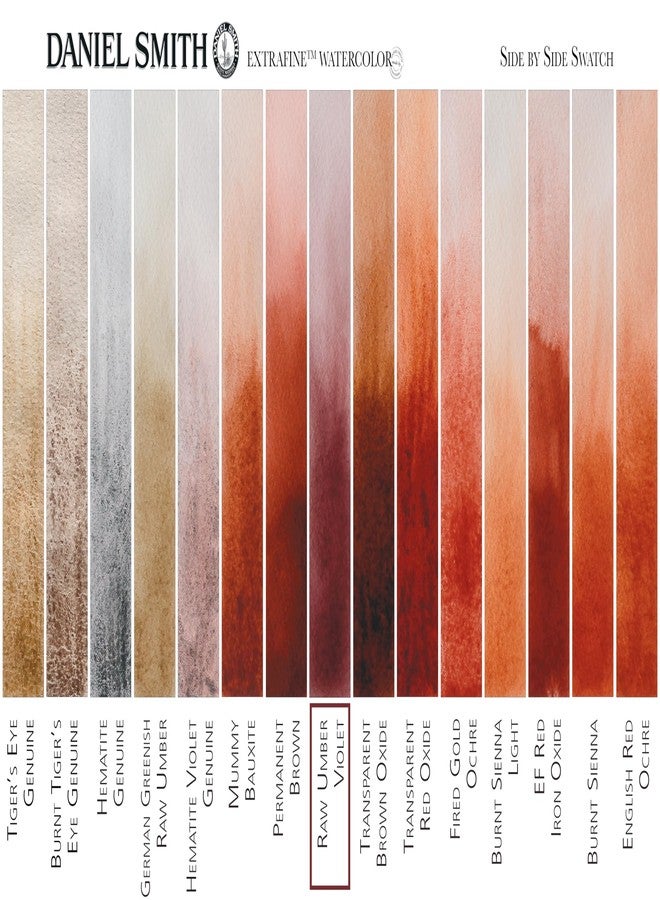 Daniel Smith Extra Fine Watercolor 15ml Paint Tube, Raw Umber Violet - Image 4